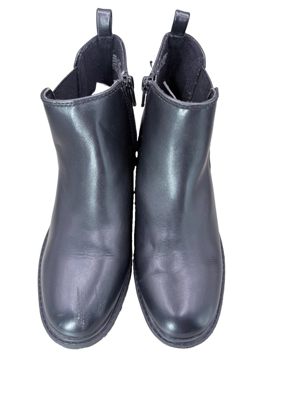 Sonoma Black Chelsea Ankle Boots Women’s 7.5M Side Zip Faux Leather